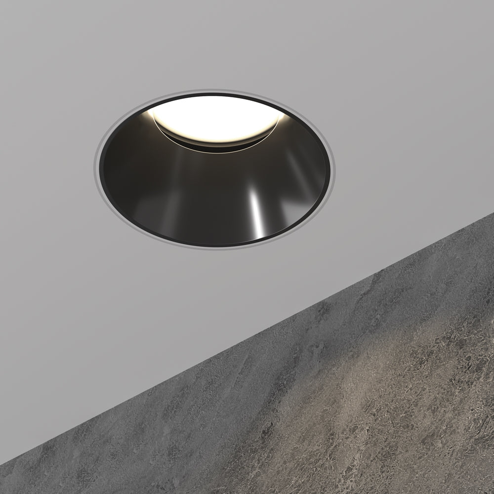 Recessed light ULT, MR16, Ø75(102)x37mm, trimless, round, black