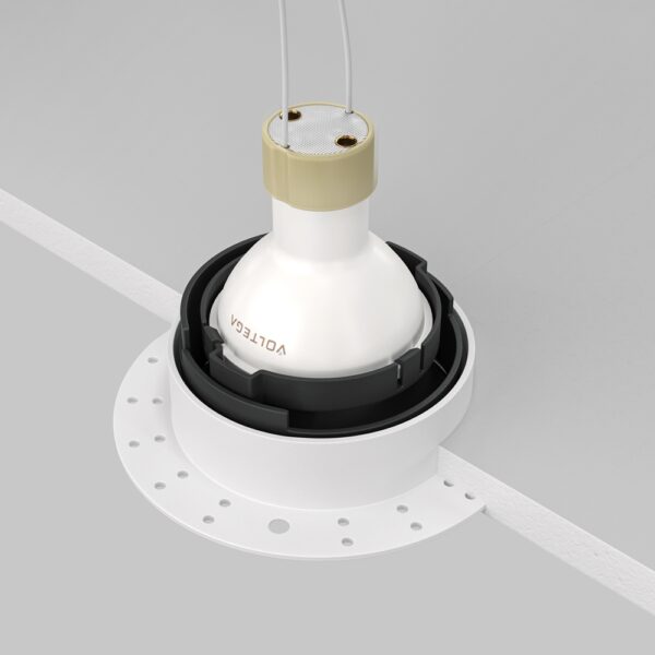 Recessed light ULT, MR16, Ø75(102)x37mm, trimless, round, black