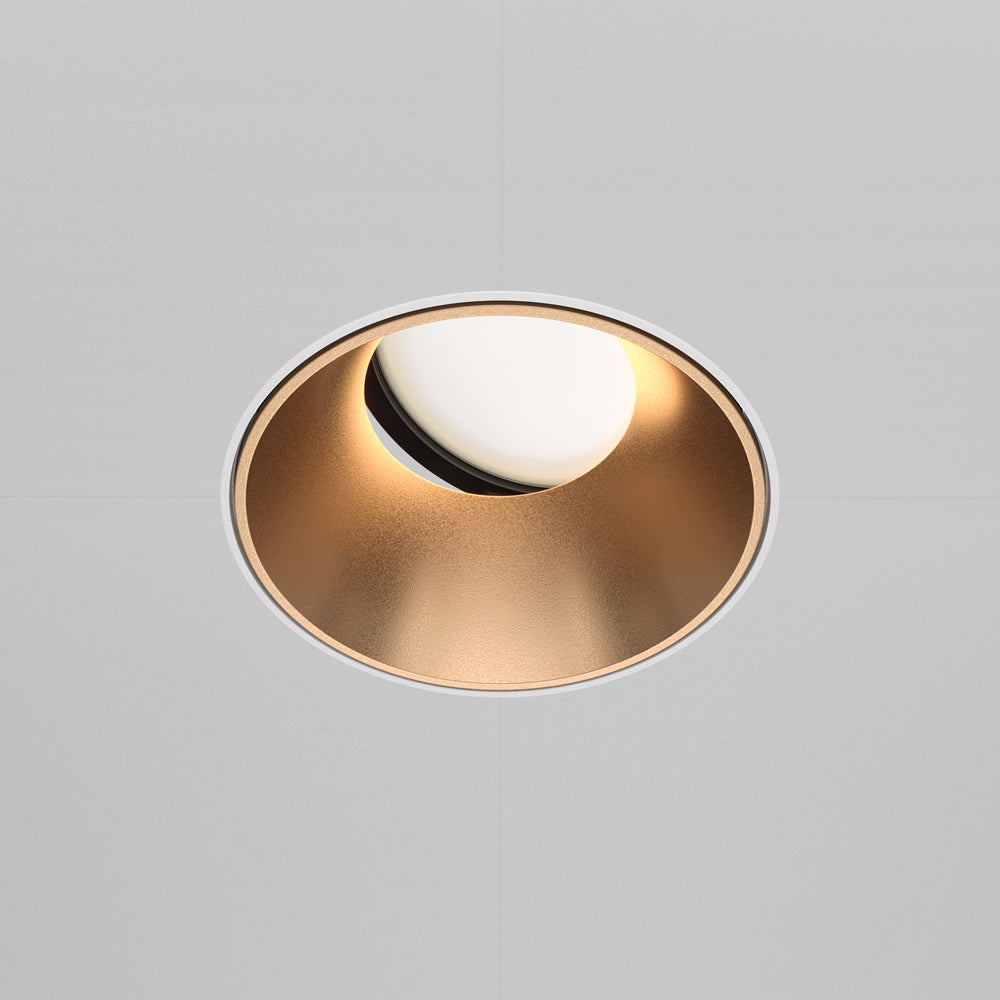 Recessed light ULT, MR16, Ø75(102)x37mm, trimless, round, gold