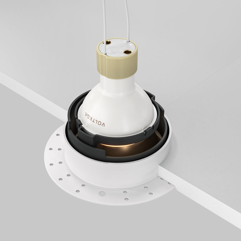 Recessed light ULT, MR16, Ø75(102)x37mm, trimless, round, gold