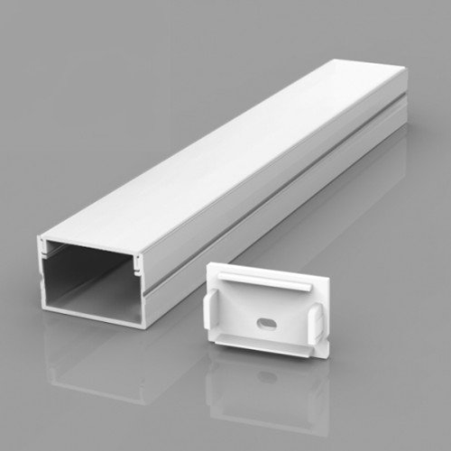 Aluminium profile ULT 3m, surface, 19,3x13mm, silver, with cover and end caps