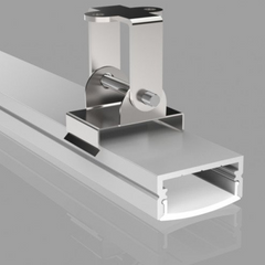 Aluminium profile ULT 3m, surface, 23,5×9,8mm, silver, with cover and end caps