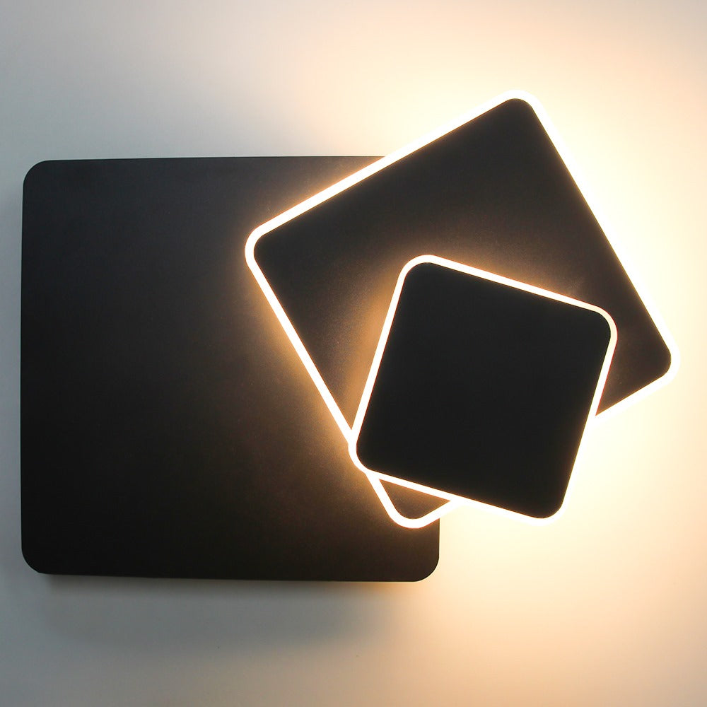 LED outdoor wall light ULT, 14W, 3000K, IP44, square, black