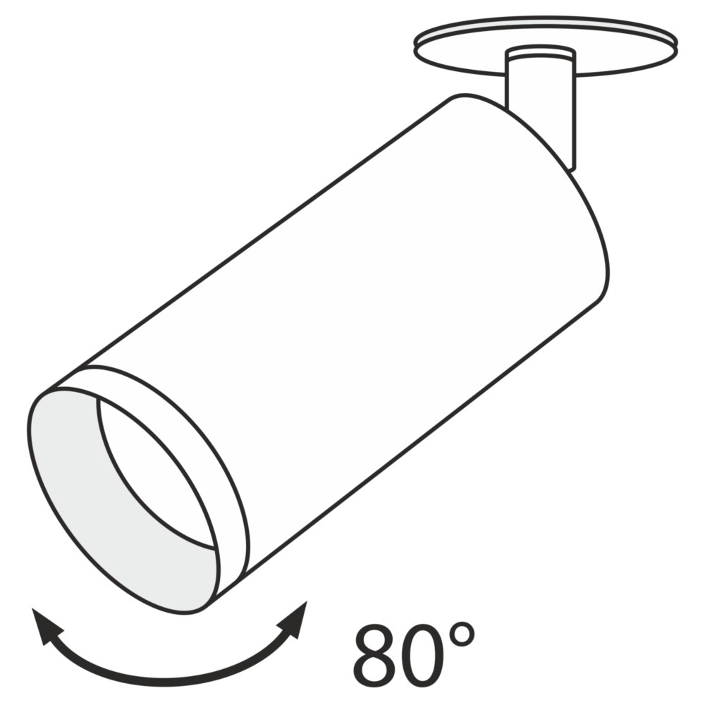 Recessed light directable ULT, ULT, gold