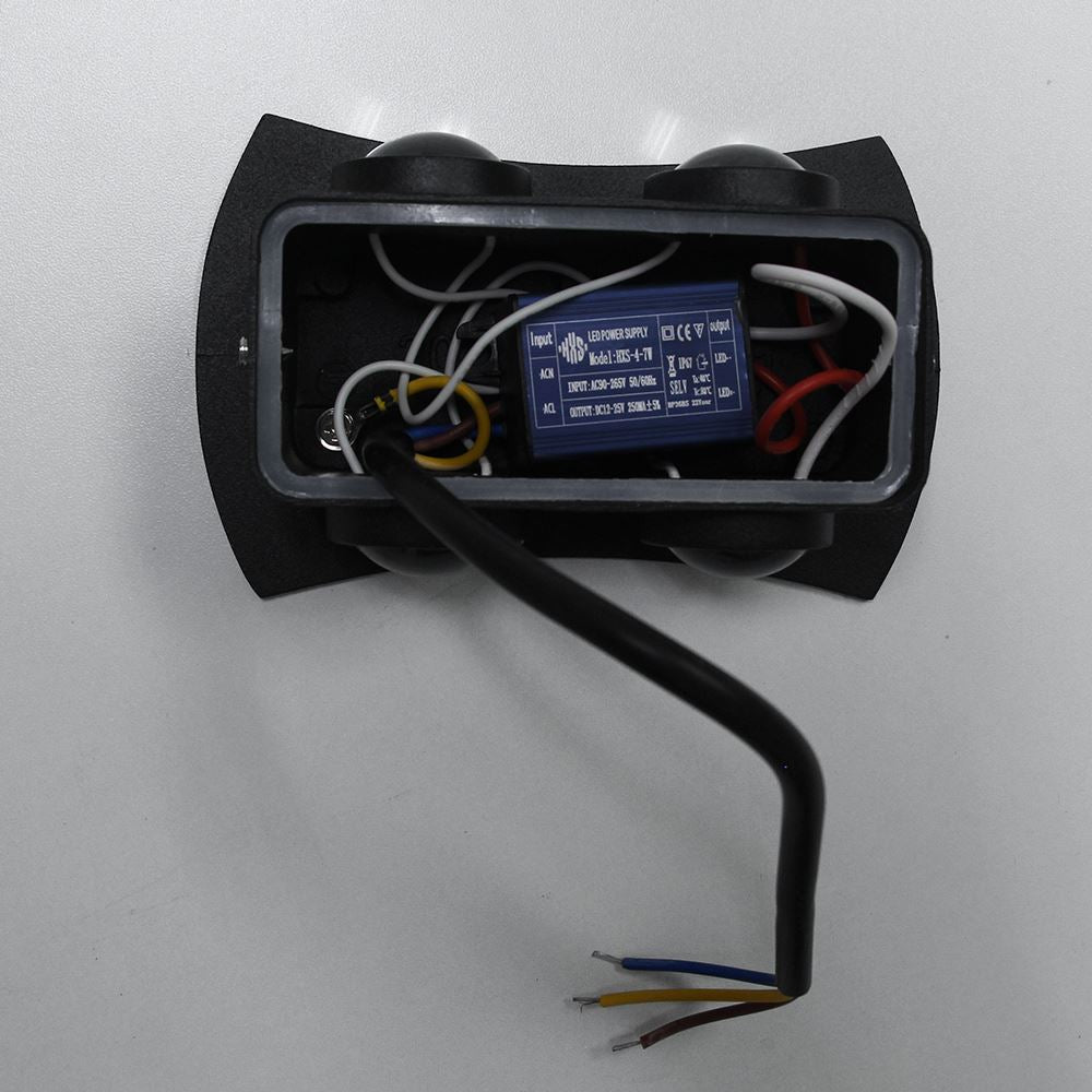 LED outdoor wall light ULT, 4x1W, 120°, 3000K, IP65, black