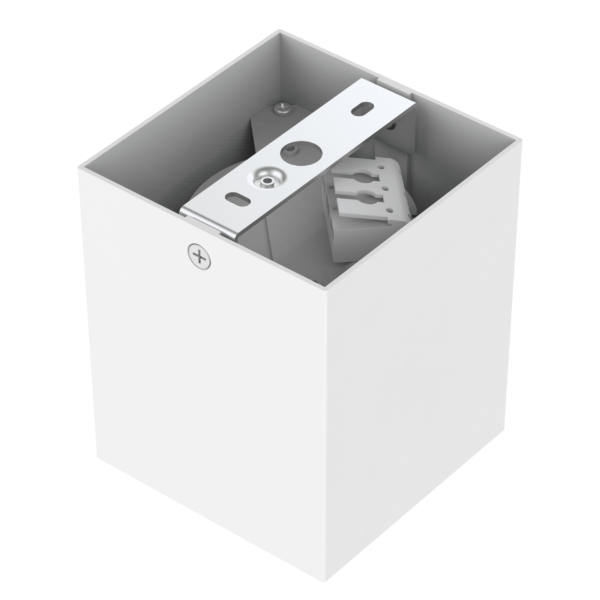 LED Surface light square redirectable ULT series, 10W, 60°, 3000K, Triac DIM, 90x90x108mm, IP54 in front, white