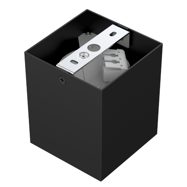 LED Surface light square redirectable ULT series, 10W, 60°, 3000K, Triac DIM, 90x90x108mm, IP54 in front, black