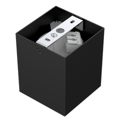 LED Surface light square redirectable ULT series, 10W, 60°, 3000K, Triac DIM, 90x90x108mm, IP54 in front, black