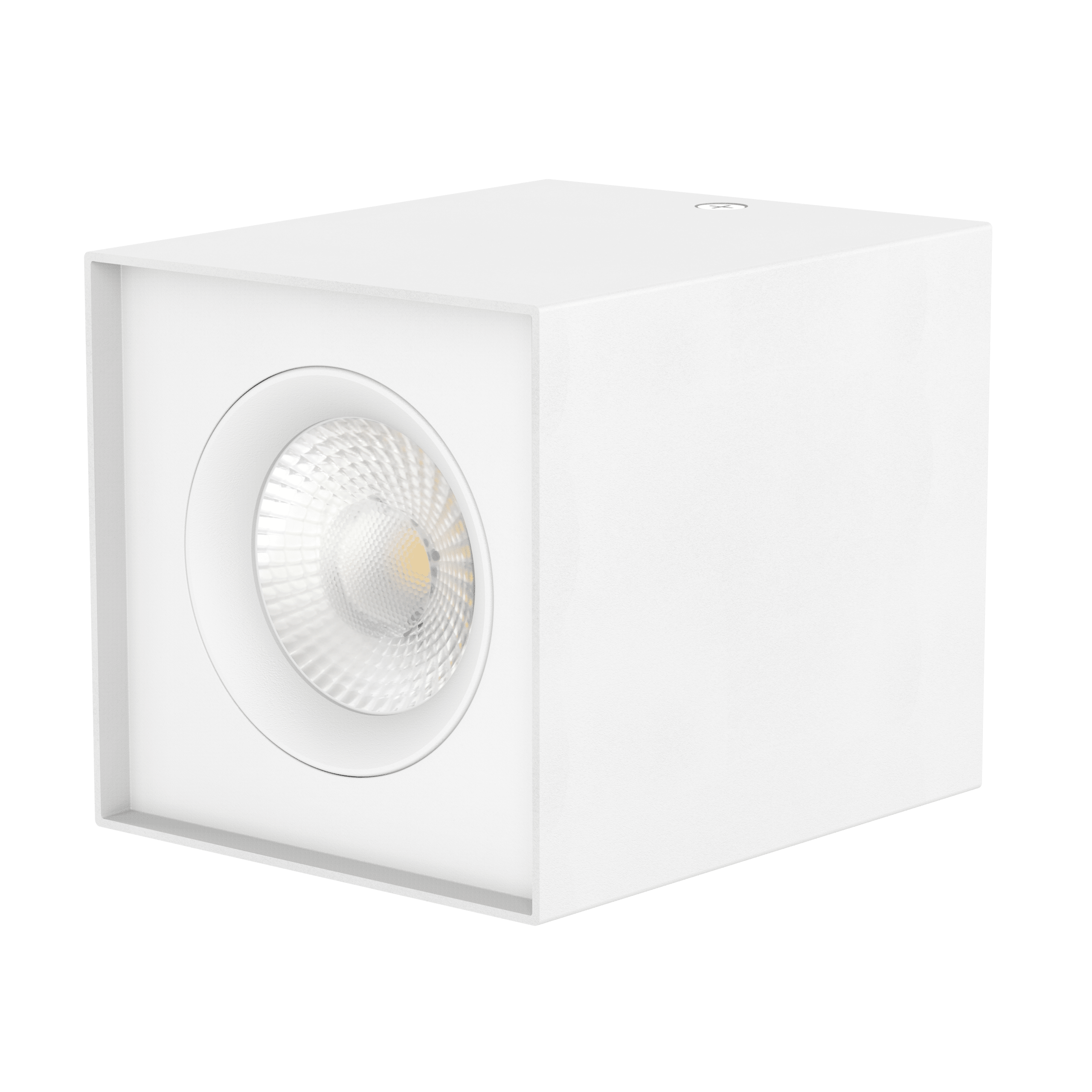 LED Surface light square redirectable ULT series, 10W, 60°, 3000K, Triac DIM, 90x90x108mm, IP54 in front, white