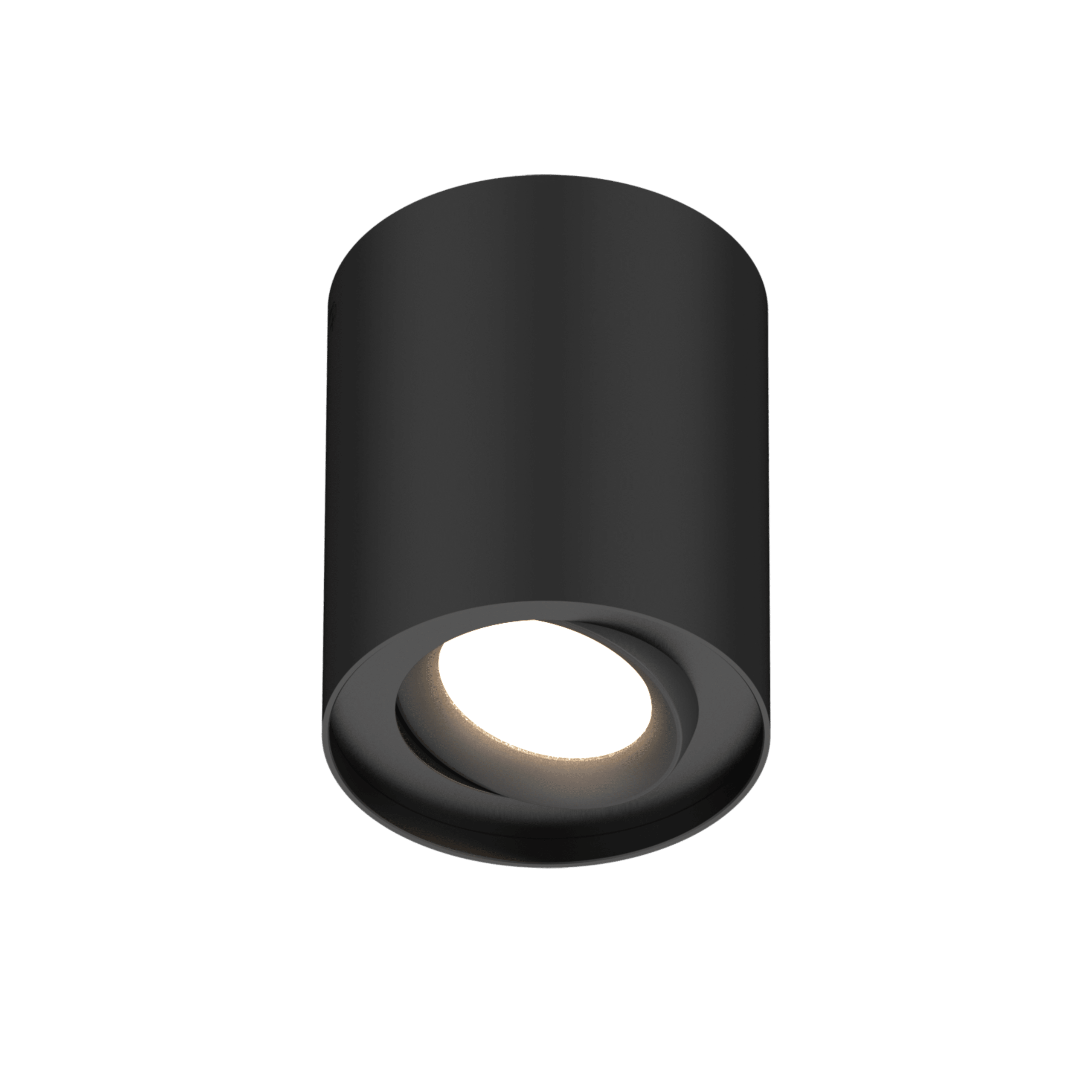 LED Surface light round redirectable ULT series, 10W, 60°, 3000K, Triac DIM, Ø90x108mm, IP54 in front, black