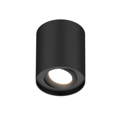 LED Surface light round redirectable ULT series, 10W, 60°, 3000K, Triac DIM, Ø90x108mm, IP54 in front, black