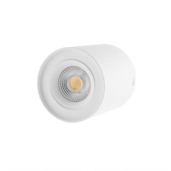 LED Surface light round redirectable ULT series, 10W, 60°, 3000K, Triac DIM, Ø90x108mm, IP54 in front, white