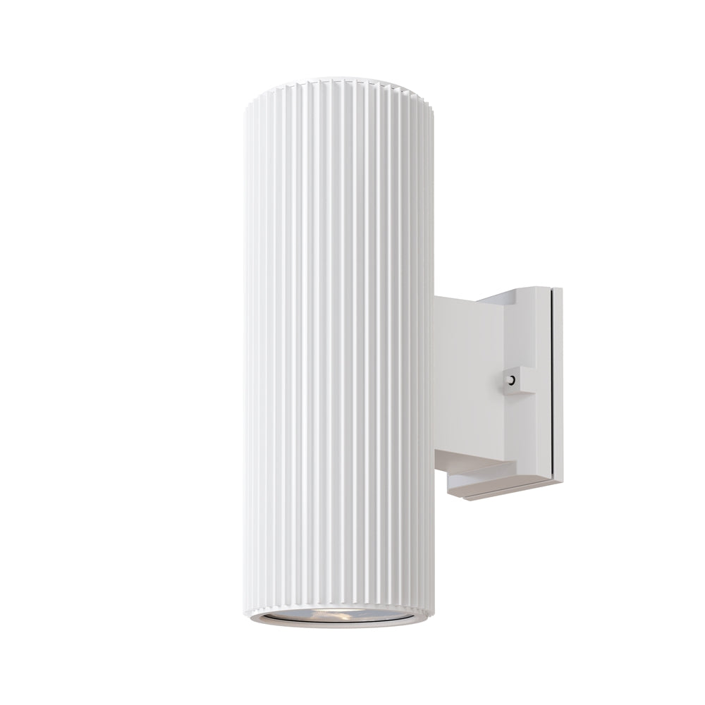 Outdoor wall light RANDO E27x2, IP54, Ø95x260mm, white