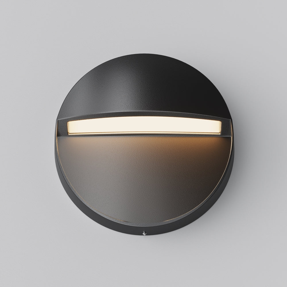 LED stair light ULT 3W, 3000K, 88°, IP54, Ø120x30mm, black