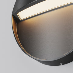 LED stair light ULT 3W, 3000K, 88°, IP54, Ø120x30mm, black