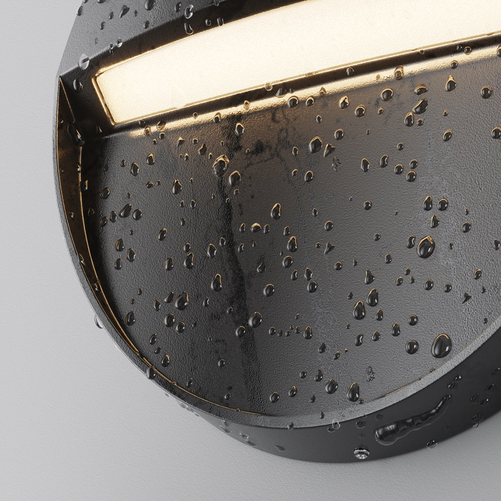 LED stair light ULT 3W, 3000K, 88°, IP54, Ø120x30mm, black