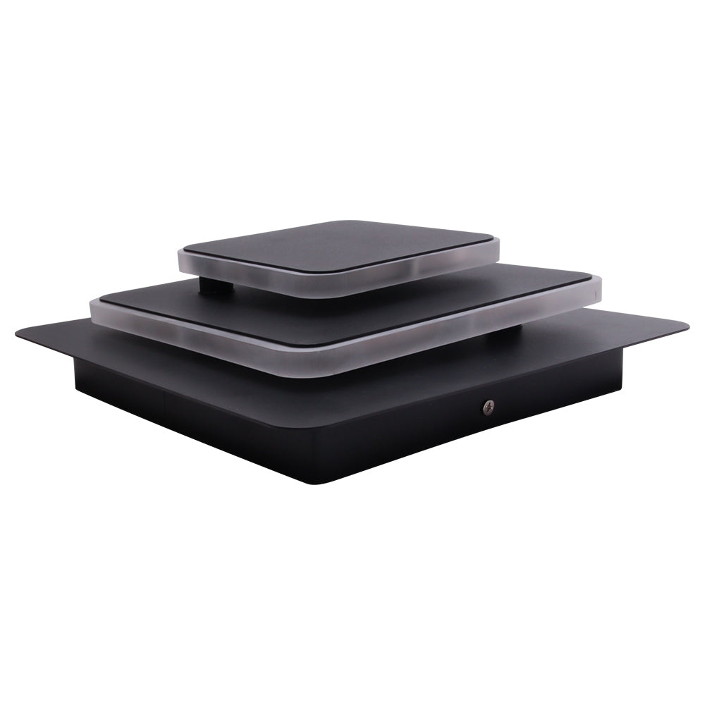 LED outdoor wall light ULT, 14W, 3000K, IP44, square, black