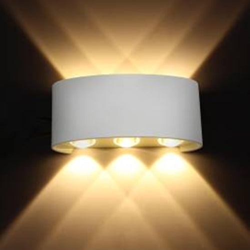 LED outdoor wall light ULT, 6x1W, 120°, 3000K, IP65, white