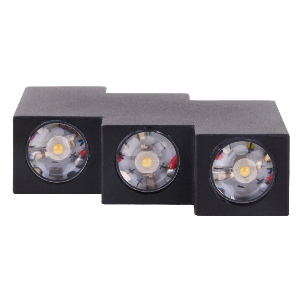 LED outdoor wall light ULT, 6x1W, 120°, 3000K, IP65, black