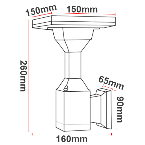 LED outdoor wall light ULT  ,12W, 360°, 3000K, IP65, black