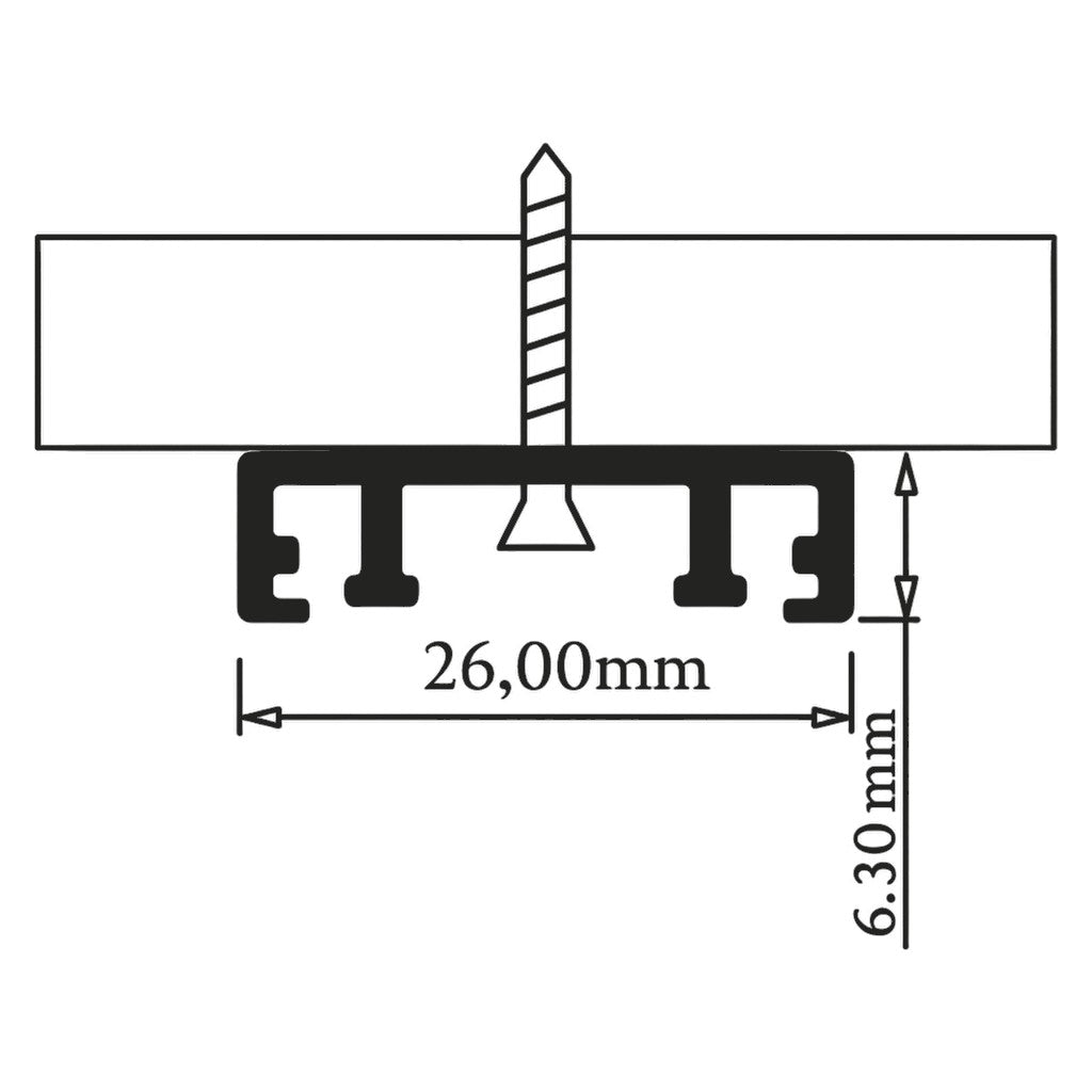 Ultra Slim Magnetic Track Rail Surface Mounted  3METER