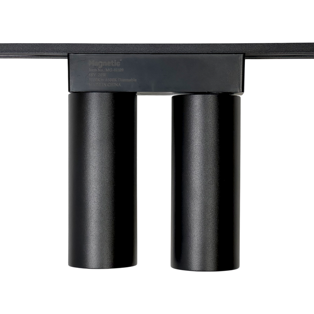 Ultra Slim Smart Magnetic Track Double Retractable Spotlight  20W*20W