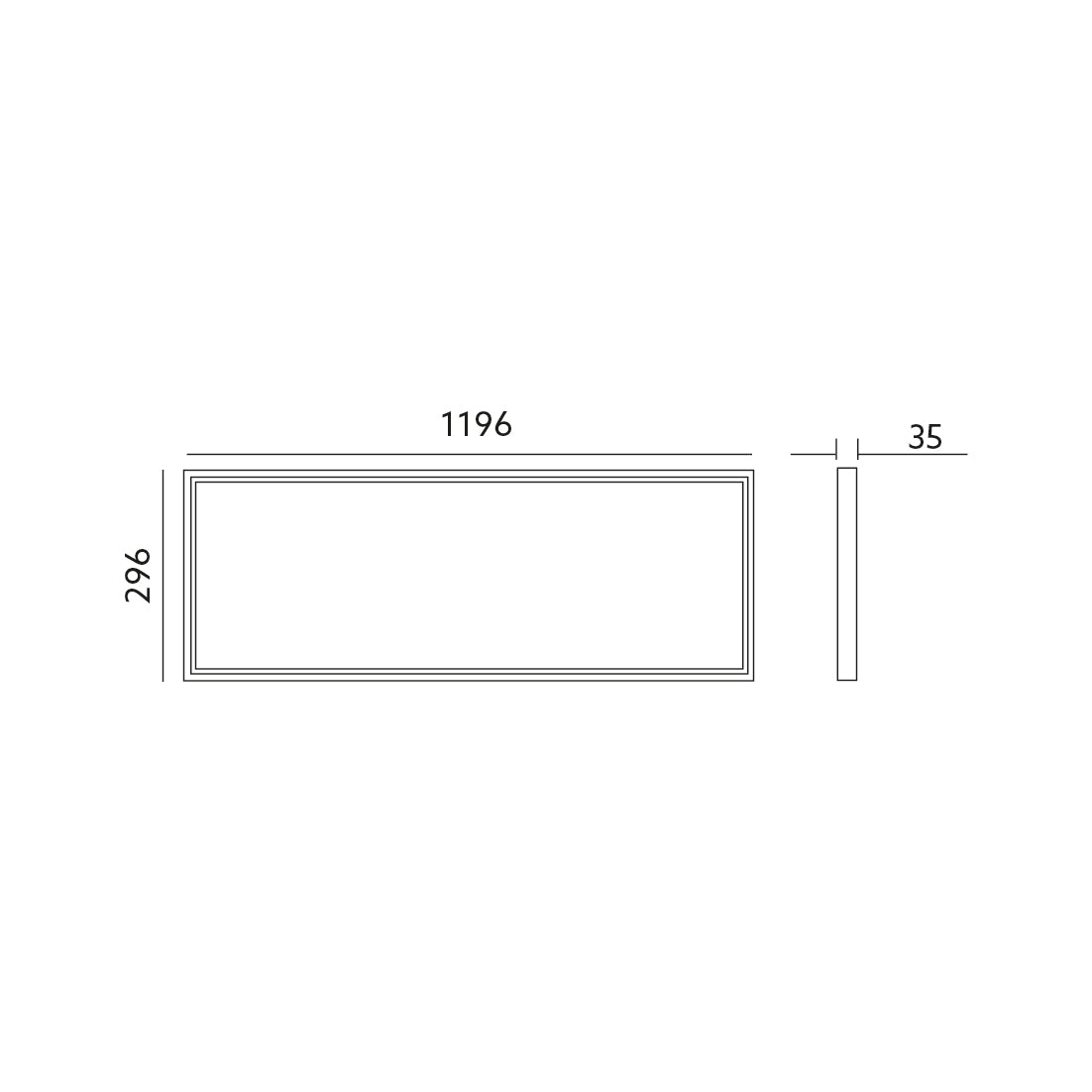 LED panel light Capri 3400 lm 30×120