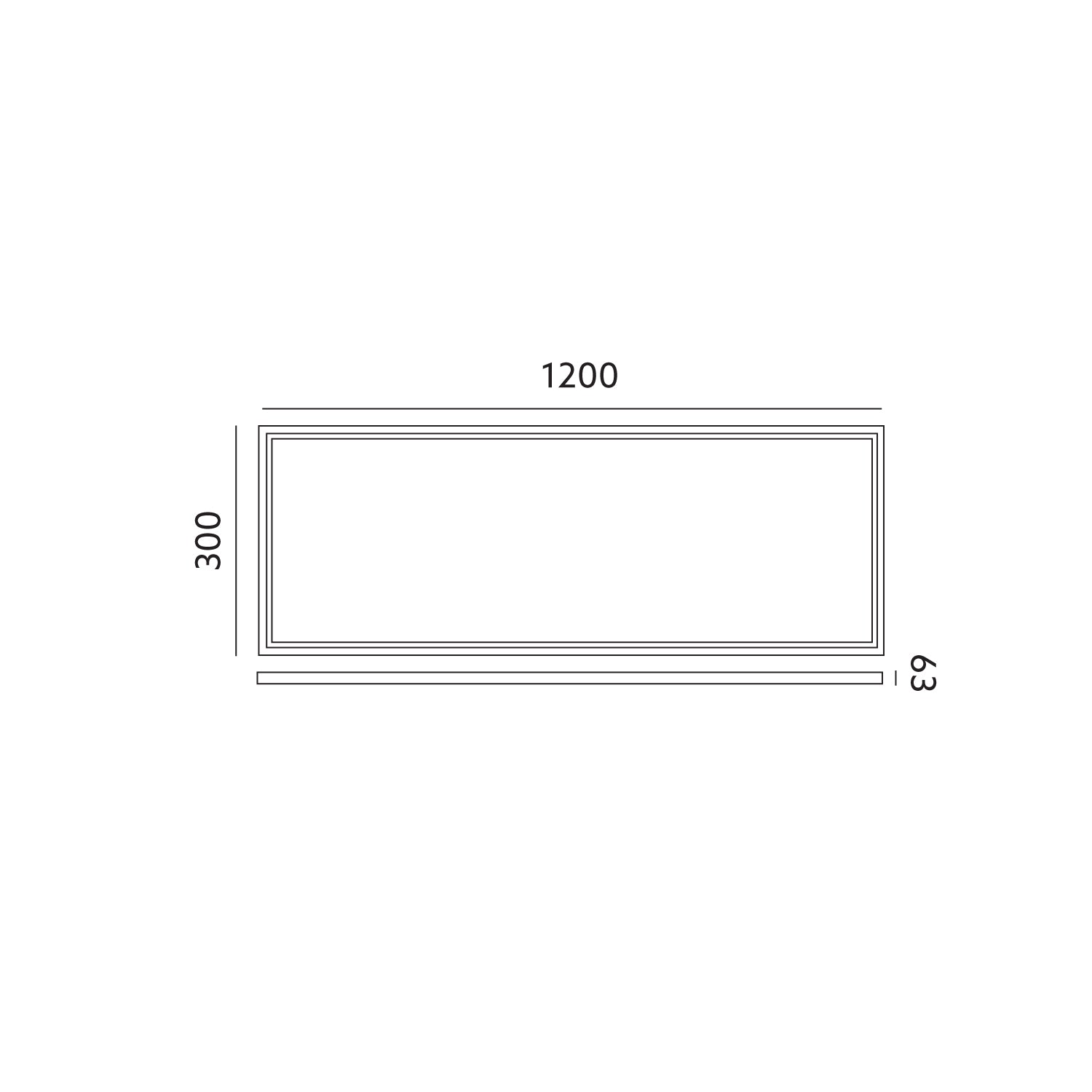 LED panel light frame for mounting 60×60 ja 30×120