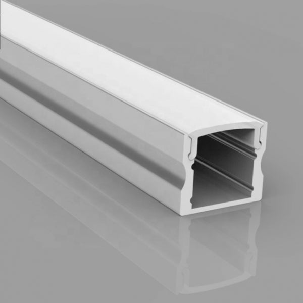 Aluminium profile ULT 3m, surface, 17,2×14,4mm, silver, with cover and end caps